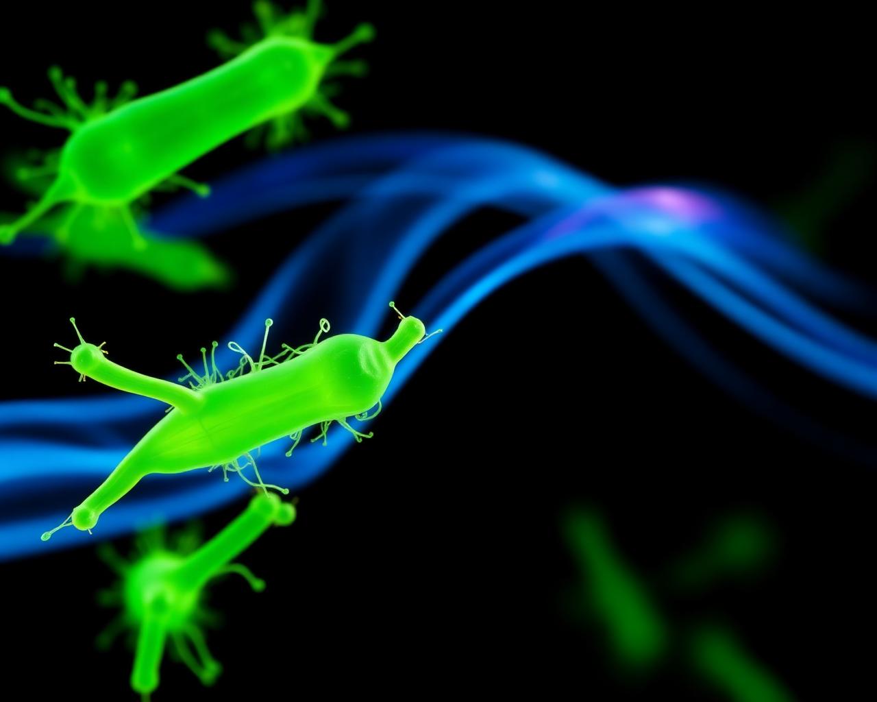 Bacterial upstream swimming in macromolecular flows